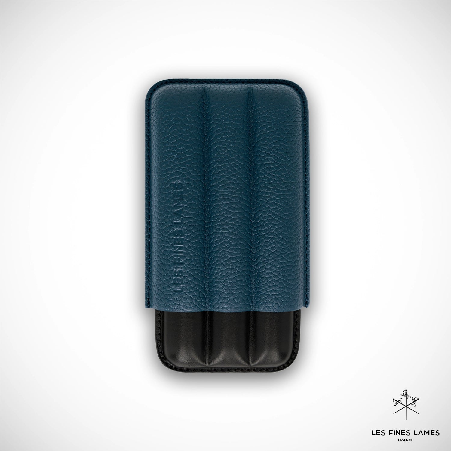 les-fines-lames-cigar-case-trio-zigarrenetui-blau-leder image 2