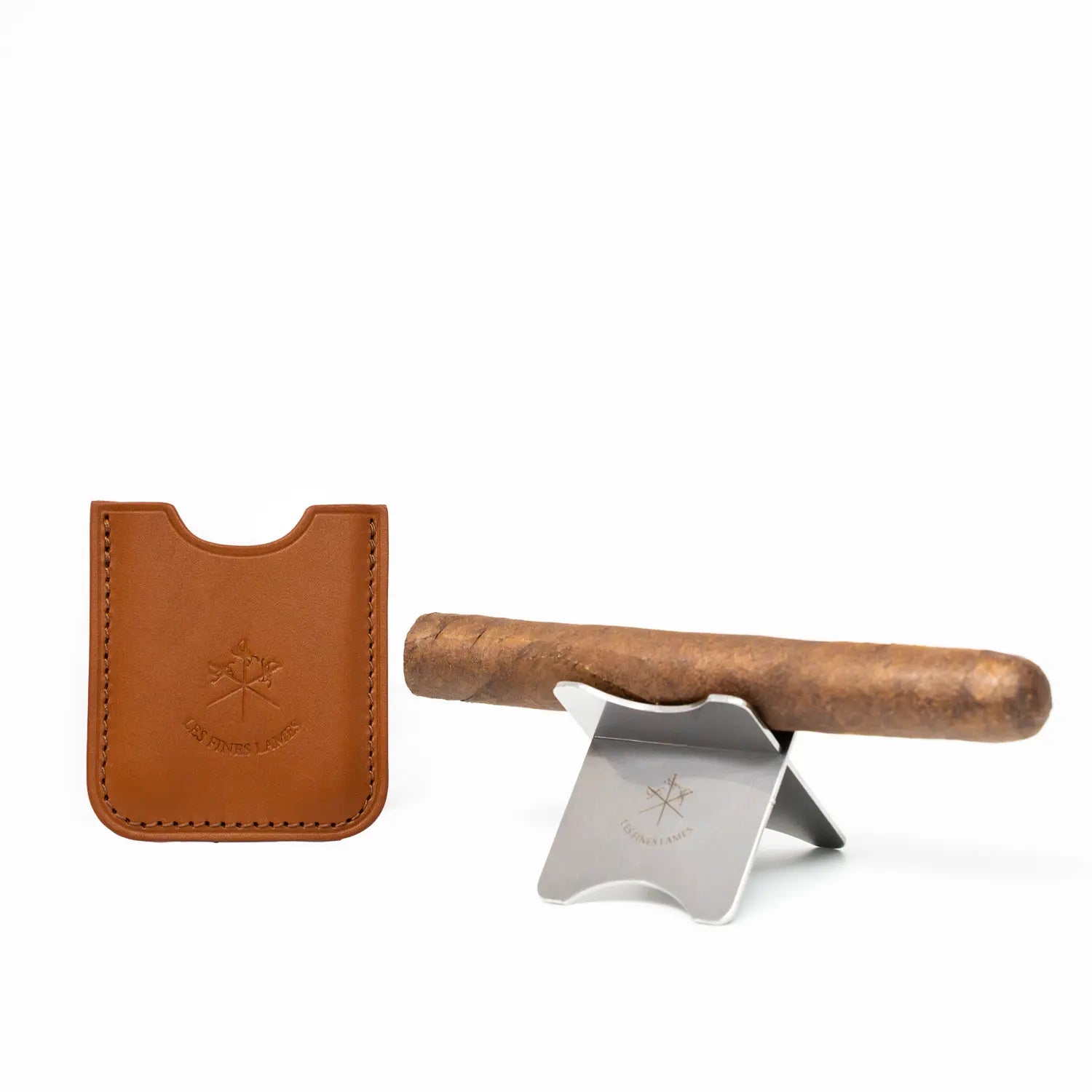 les-fines-lames-cigar-stand-zigarrenst-nder-tan-leder-made-in-france image 2