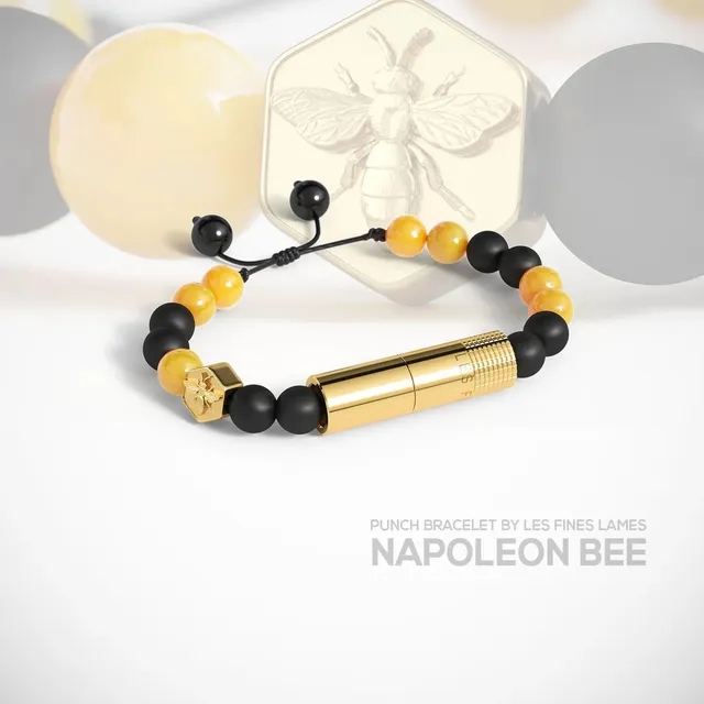 les-fines-lames-punch-bracelet-zigarren-bohrer-armband-napoleon-bee image 1