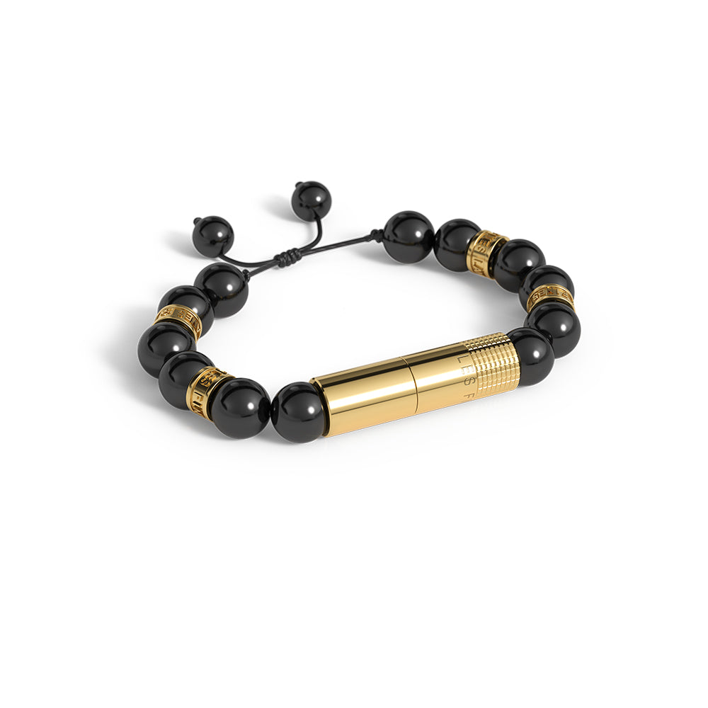 les-fines-lames-punch-bracelet-oscuro-gold-ring-punch-armband-verstellbar image 2