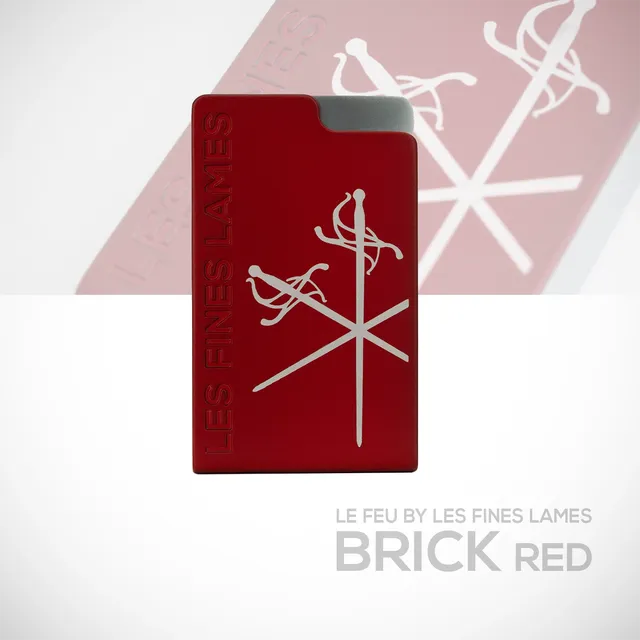 les-fines-lames-le-feu-brick-zigarrenfeuerzeug-rot-sturmflamme image 1