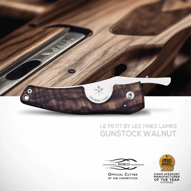 les-fines-lames-le-petit-zigarrenmesser-gunstock-walnuss image 1