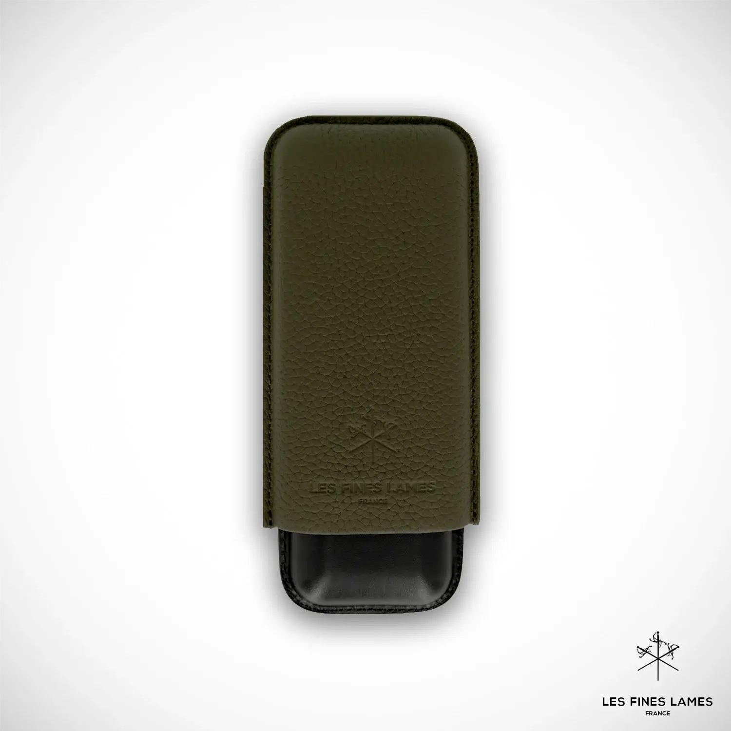 les-fines-lames-cigar-case-duo-zigarrenetui-od-green-leder image 2