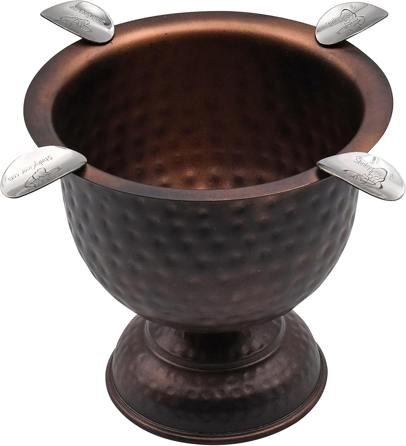 stinky-ashtray-tall-zigarrenaschenbecher-hammered-copper-4-ablagen image 1