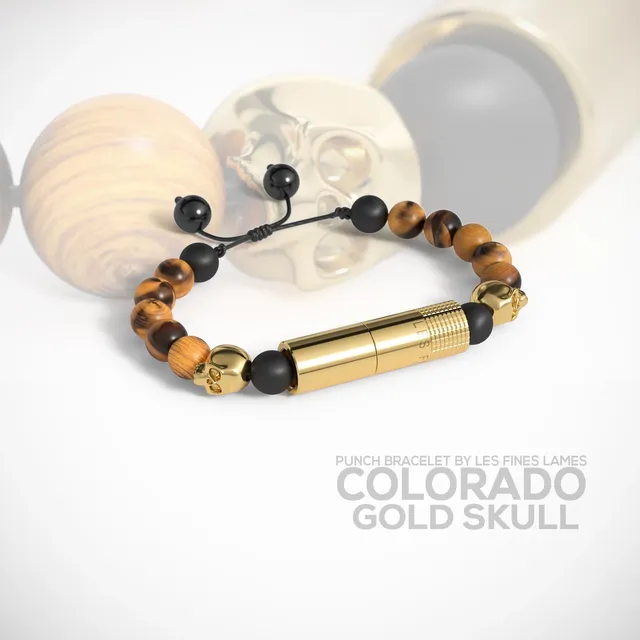 les-fines-lames-punch-bracelet-colorado-zigarrenbohrer-gold image 1