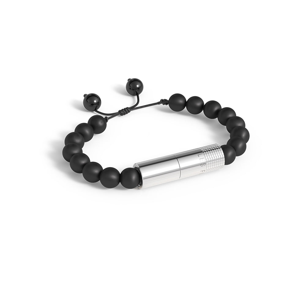 les-fines-lames-punch-bracelet-zigarrenbohrer-onyx-matt-elastik image 7