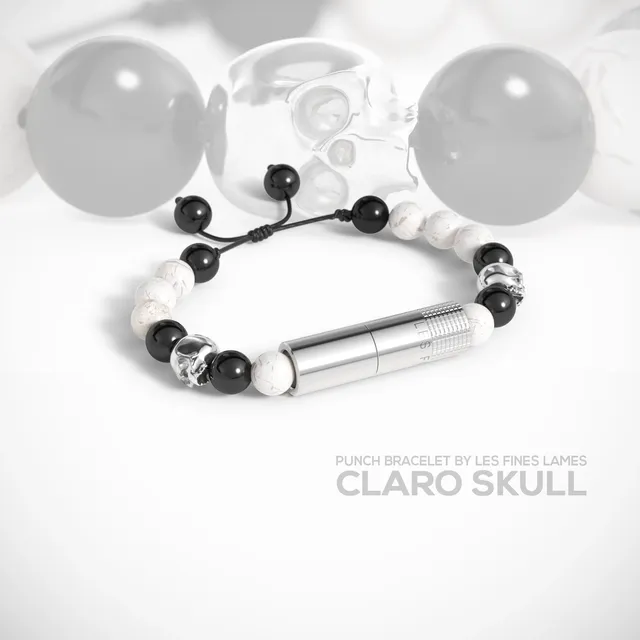 les-fines-lames-punch-bracelet-claro-skull-zigarren-punch image 1