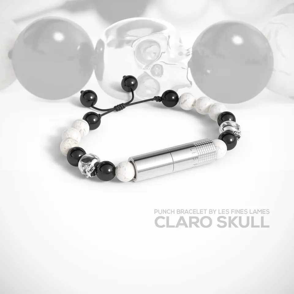les-fines-lames-punch-bracelet-claro-skull-zigarren-punch image 1
