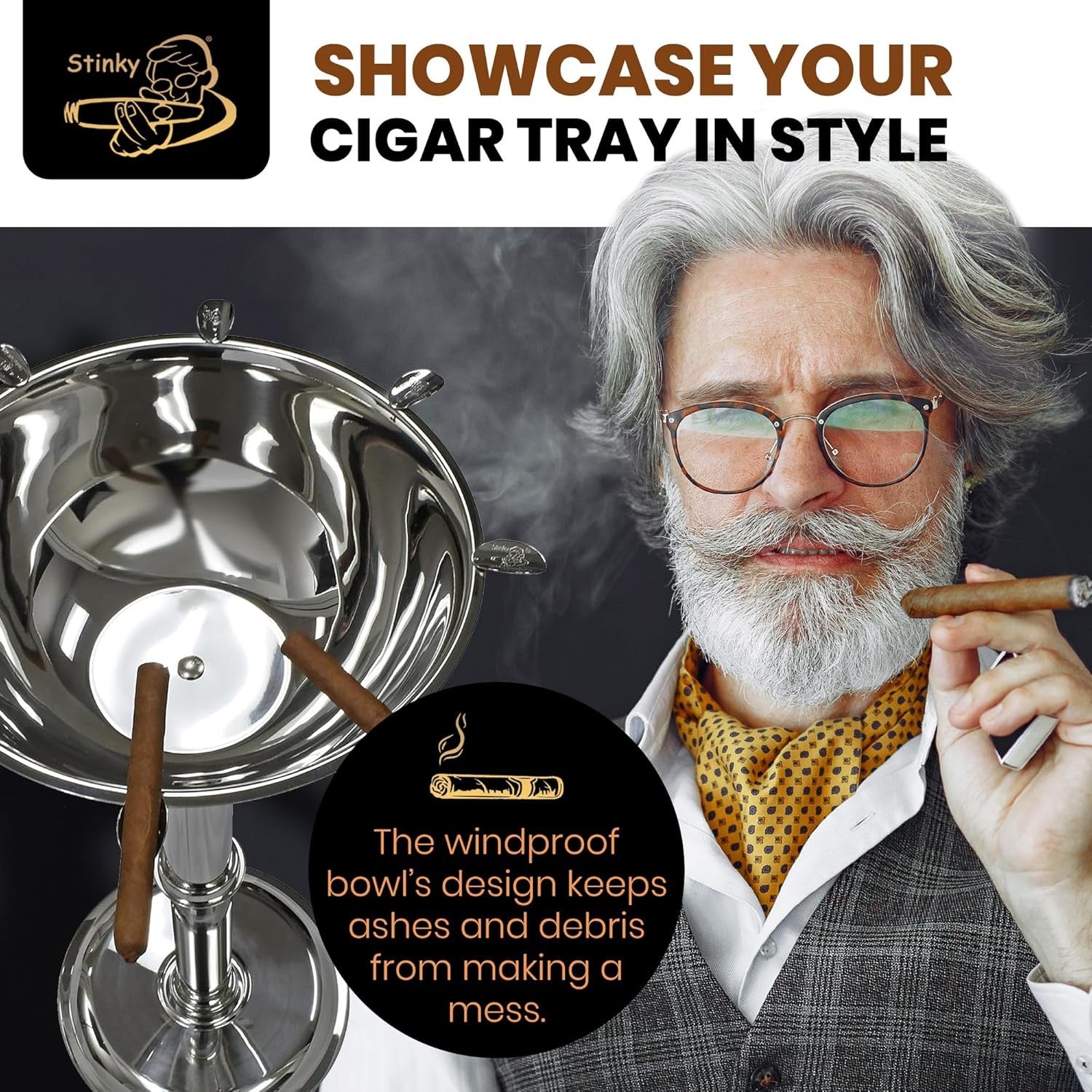 stinky-ashtray-herf-edition-zigarrenaschenbecher-stand-8-ablagen image 3
