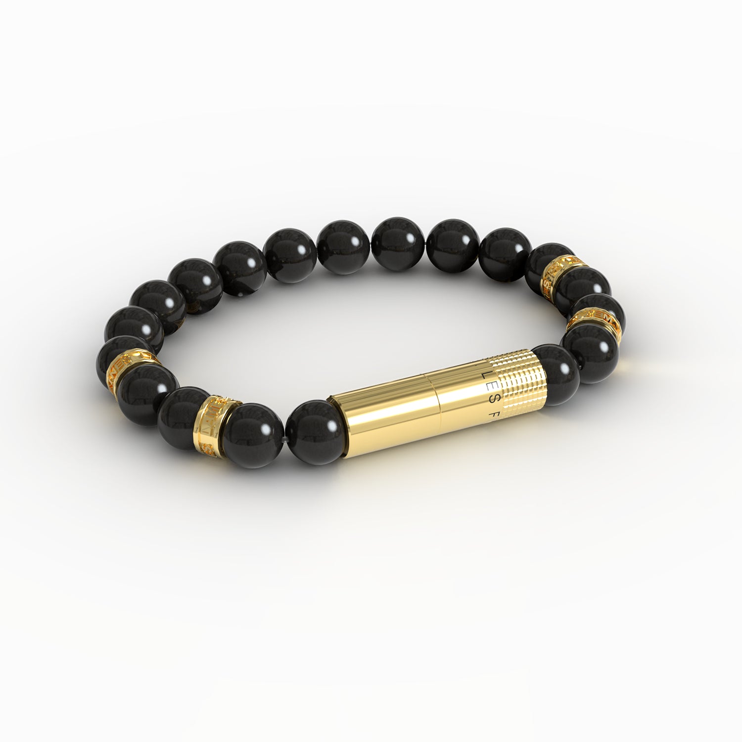 les-fines-lames-punch-bracelet-oscuro-gold-ring-punch-armband-verstellbar image 7