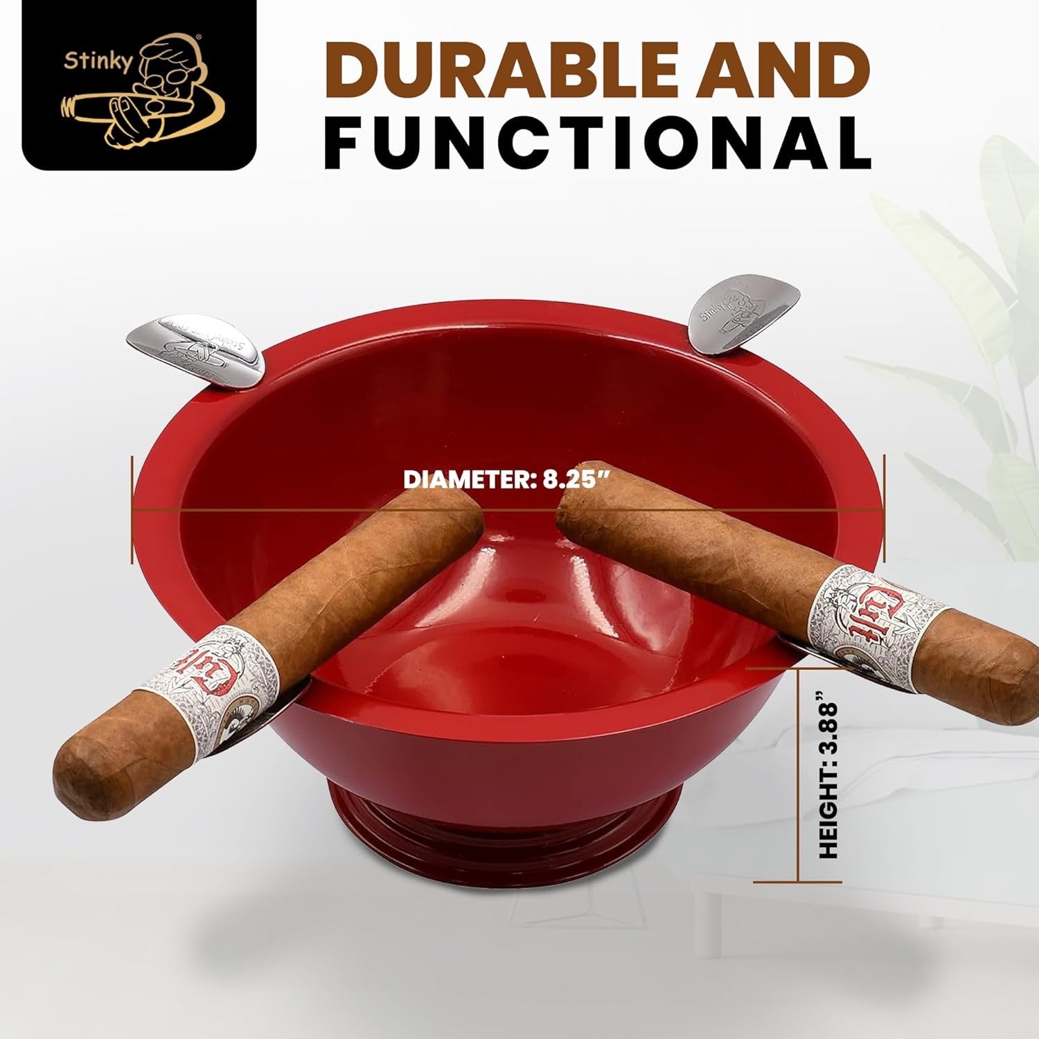 stinky-ashtray-original-zigarrenaschenbecher-schwarz-4-ablagen image 2