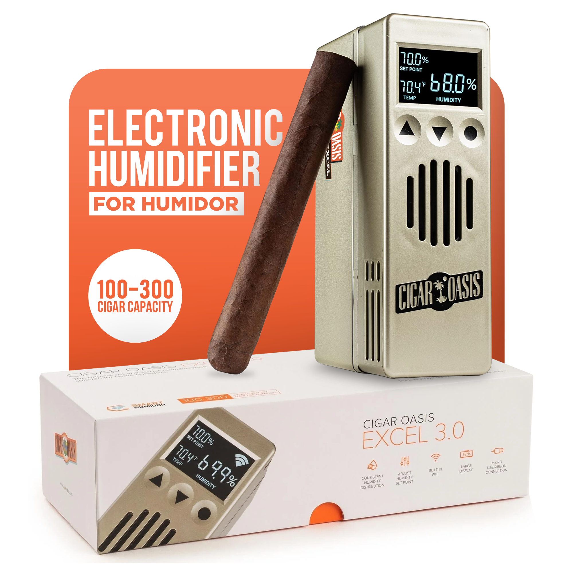 cigar-oasis-excel-3-0-befeuchter-elektronisch-mit-wlan image 1