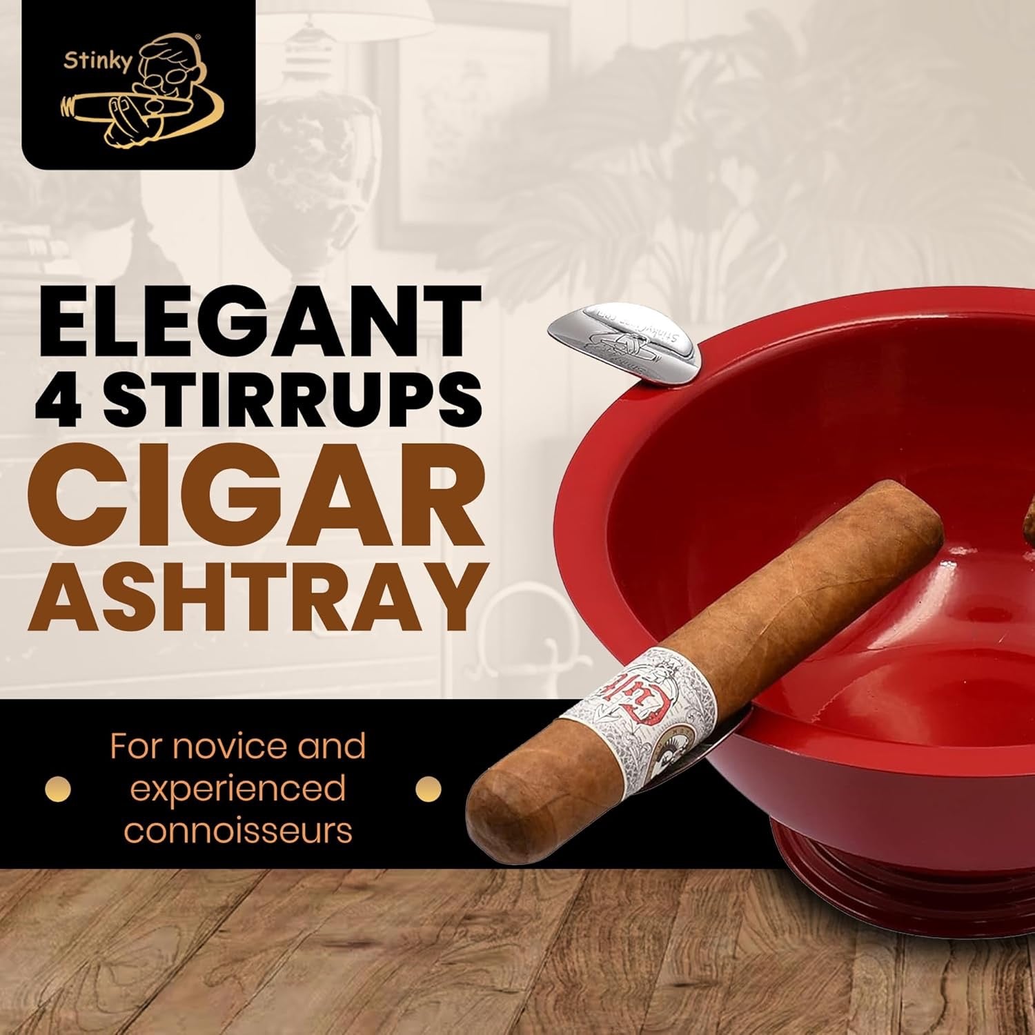 stinky-ashtray-original-zigarrenaschenbecher-schwarz-4-ablagen image 3