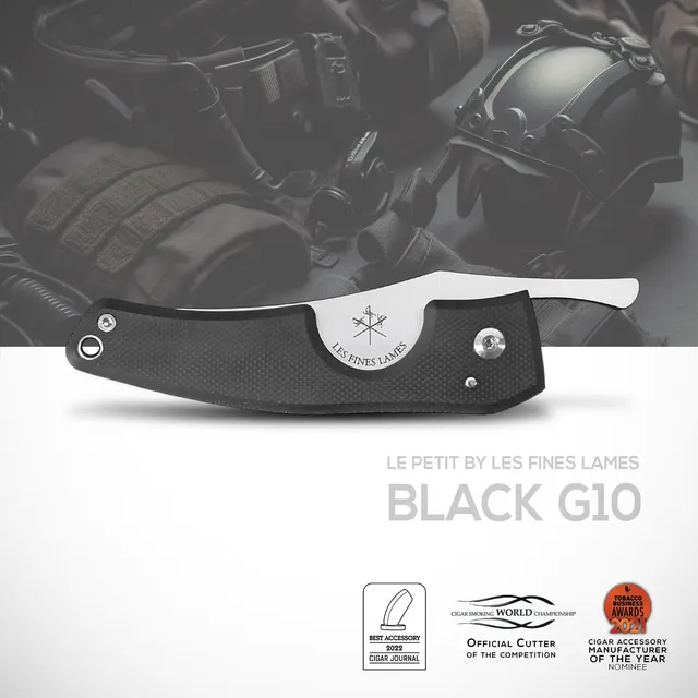les-fines-lames-le-petit-black-g10-zigarrenmesser-edelstahl image 1