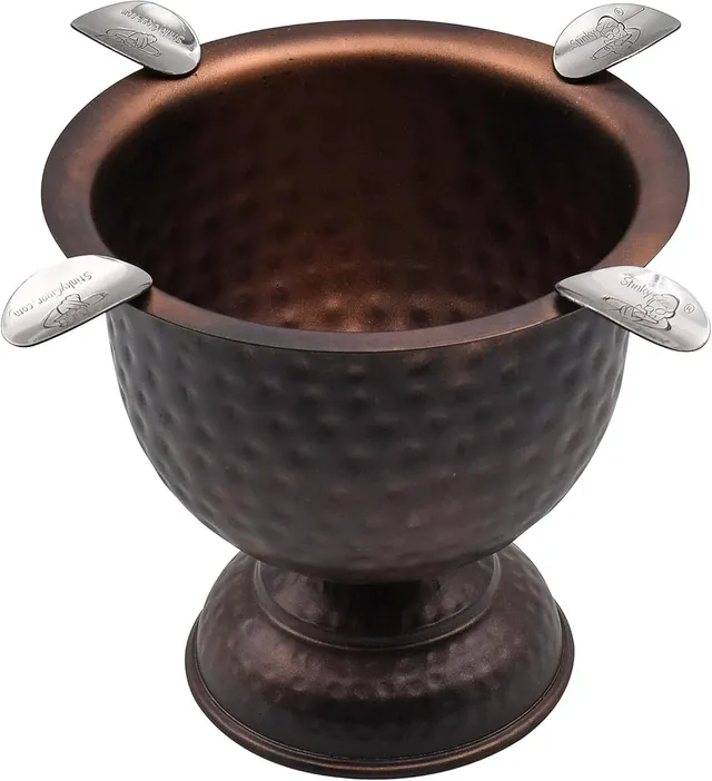 stinky-ashtray-tall-zigarrenaschenbecher-hammered-copper-4-ablagen image 1