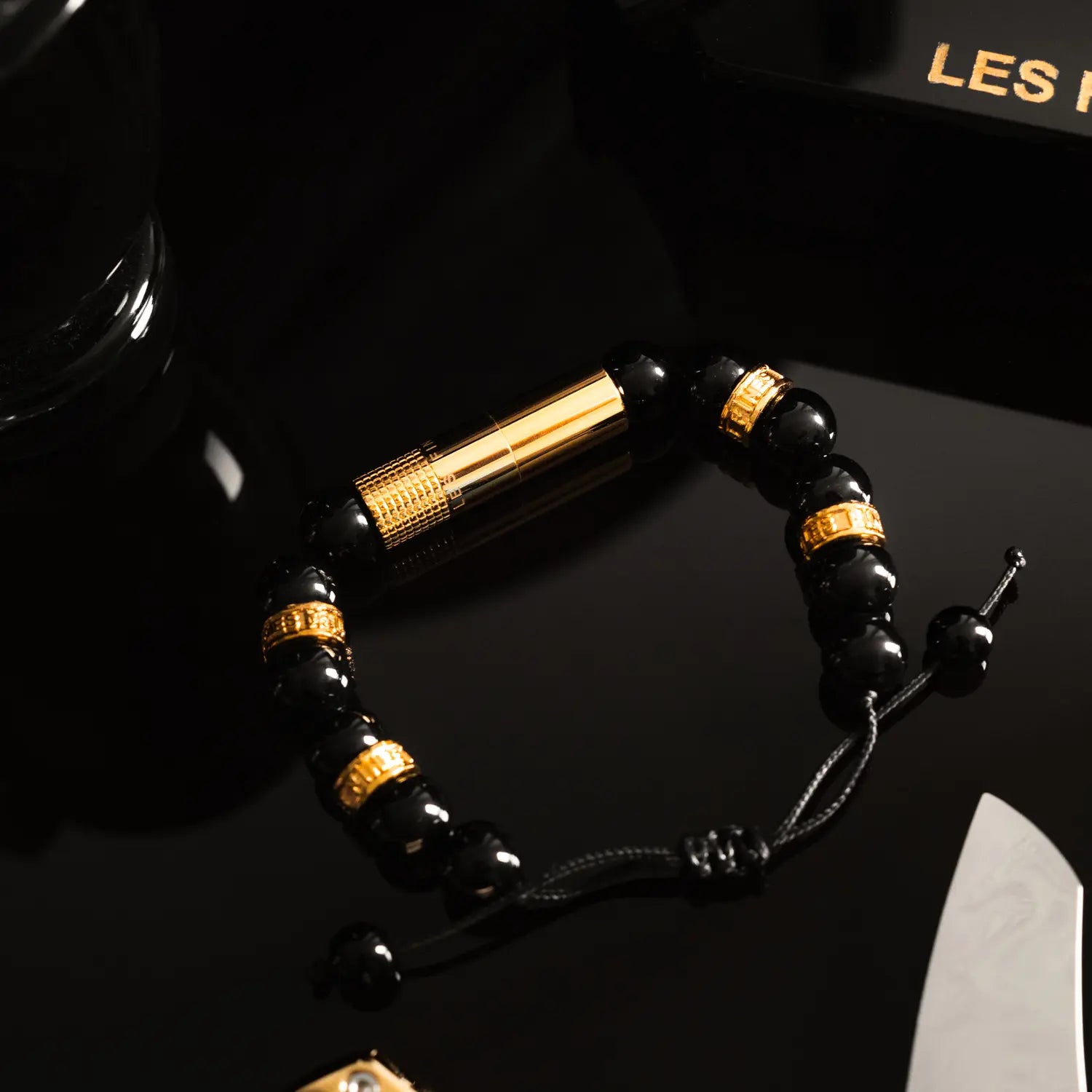 les-fines-lames-punch-bracelet-oscuro-gold-ring-punch-armband-verstellbar image 5