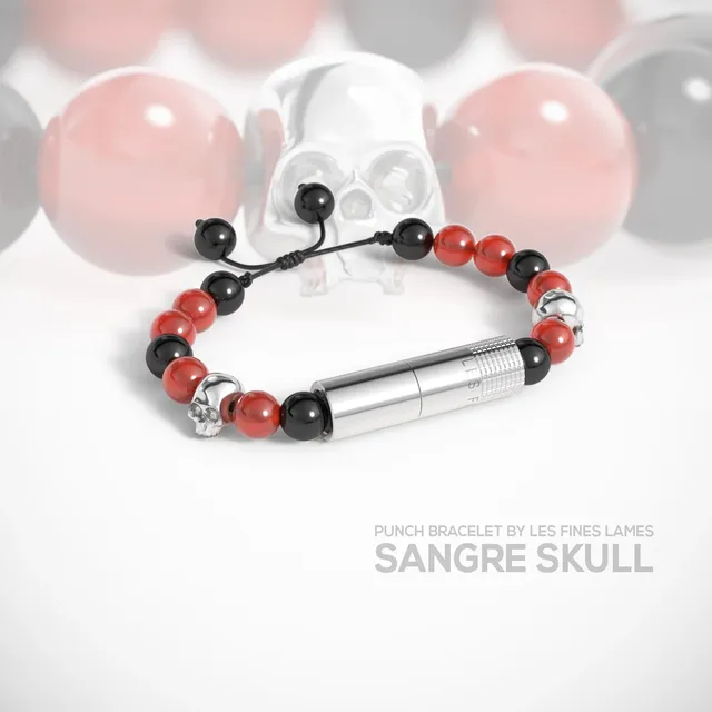 les-fines-lames-punch-bracelet-zigarren-punch-sangre-skull image 1