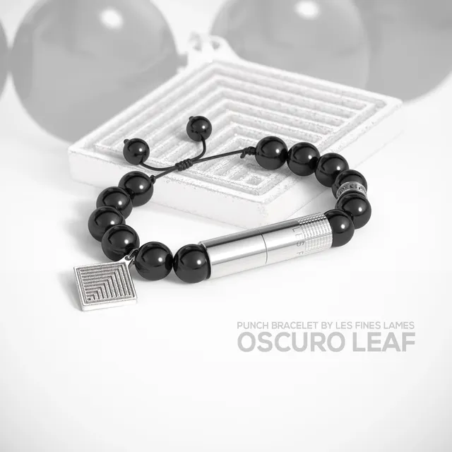 les-fines-lames-punch-bracelet-armband-oscuro-leaf-10mm image 1