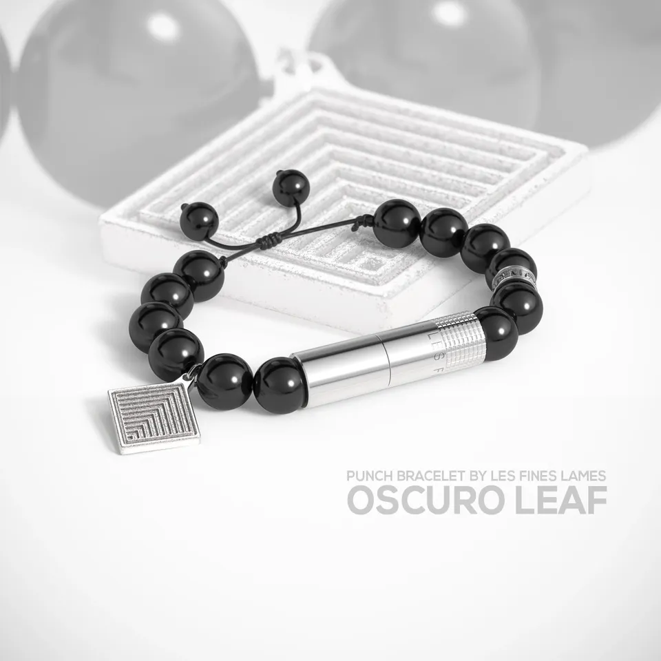 les-fines-lames-punch-bracelet-armband-oscuro-leaf-10mm image 1