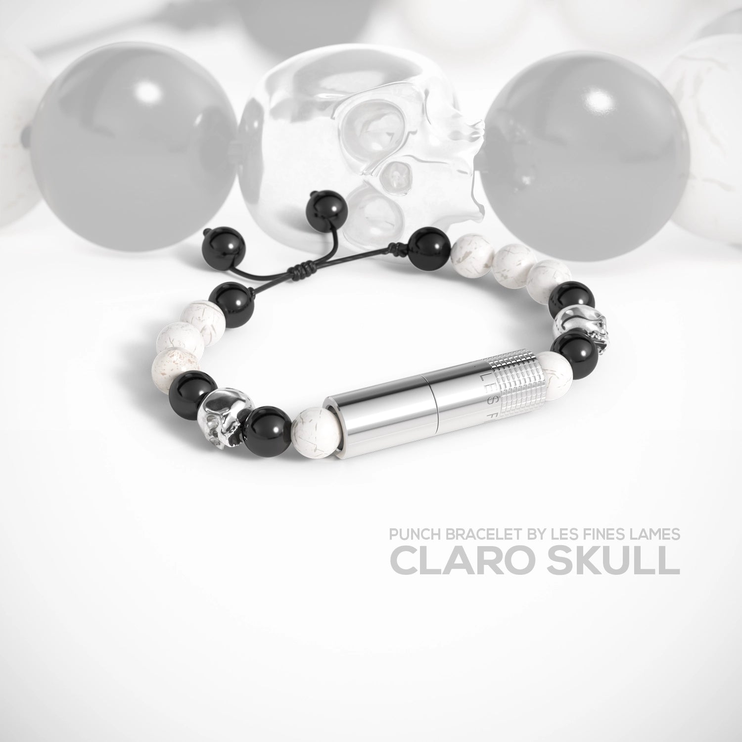 les-fines-lames-punch-bracelet-claro-skull-zigarren-punch image 1