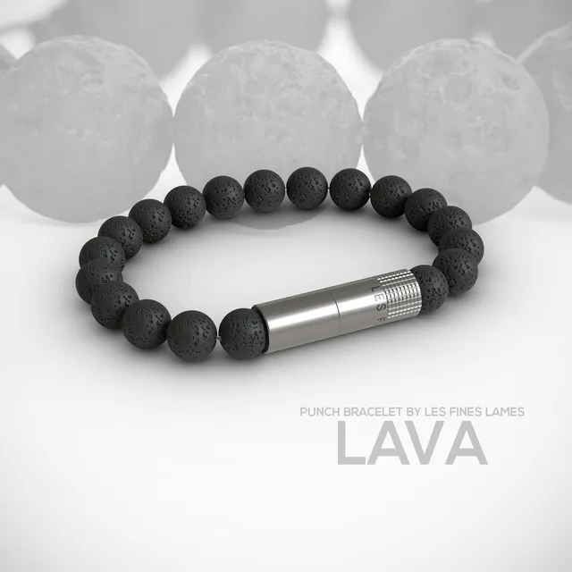 les-fines-lames-punch-bracelet-zigarrenpunch-lava-elastisch image 1
