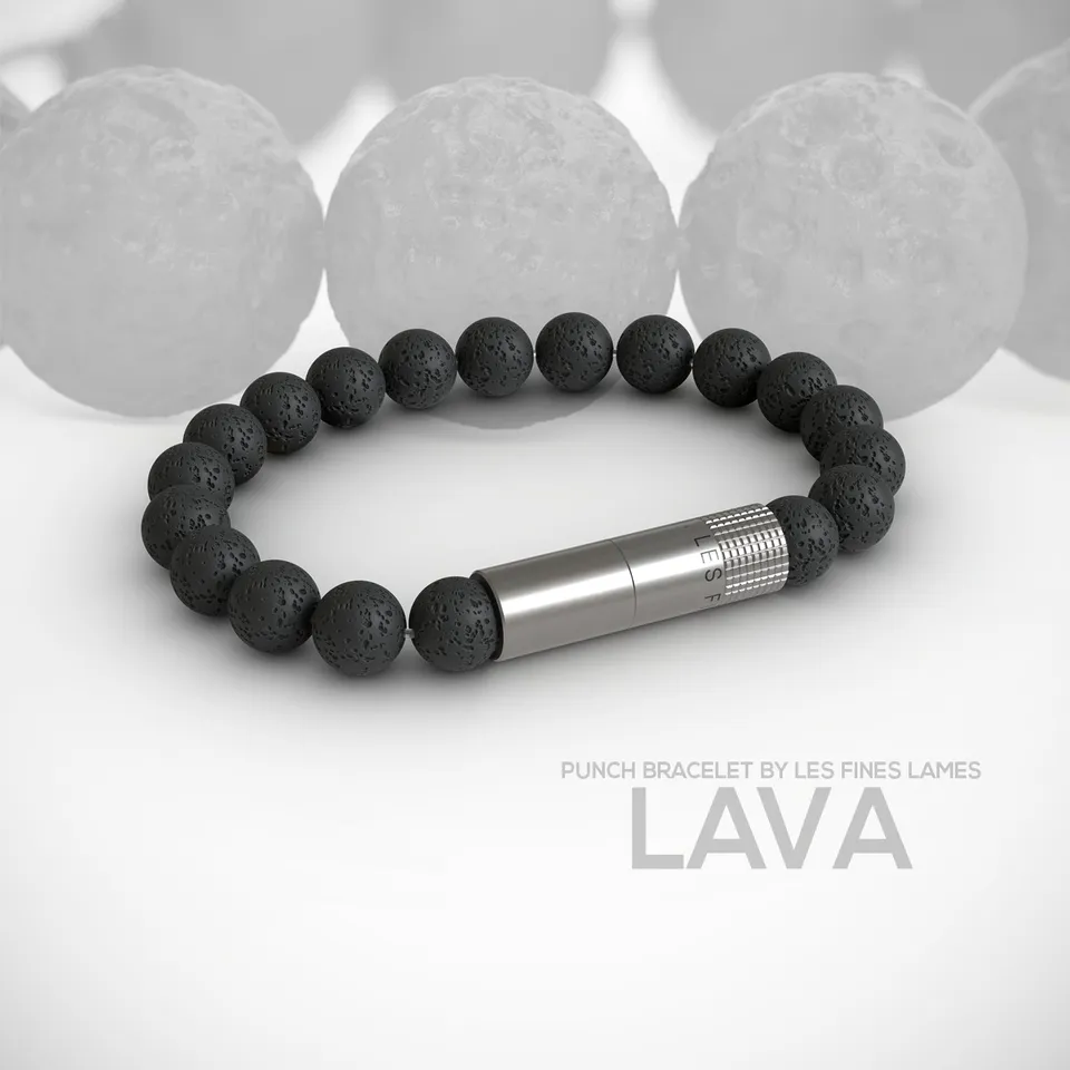 les-fines-lames-punch-bracelet-zigarrenpunch-lava-elastisch image 1