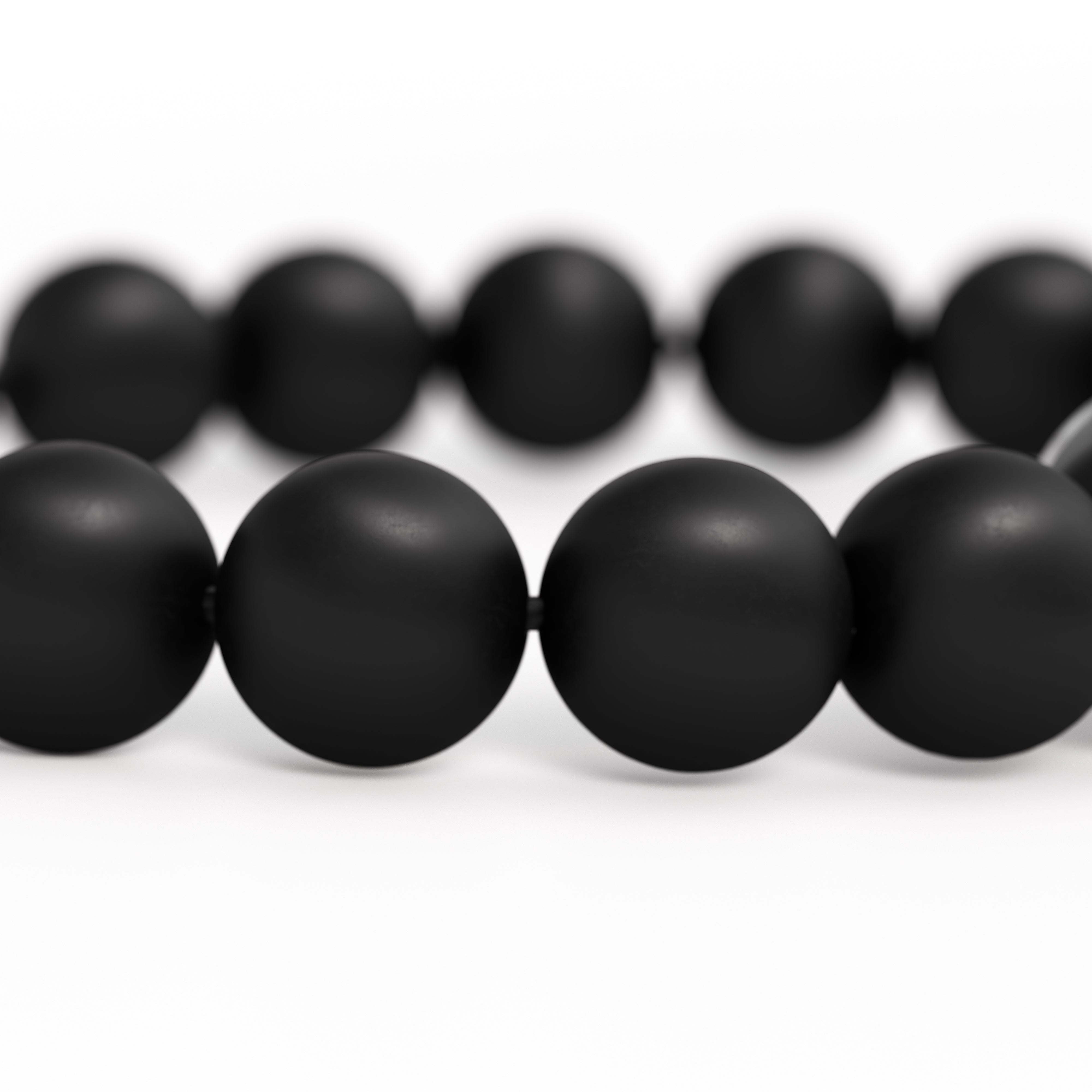 les-fines-lames-punch-bracelet-zigarrenbohrer-onyx-matt-elastik image 3