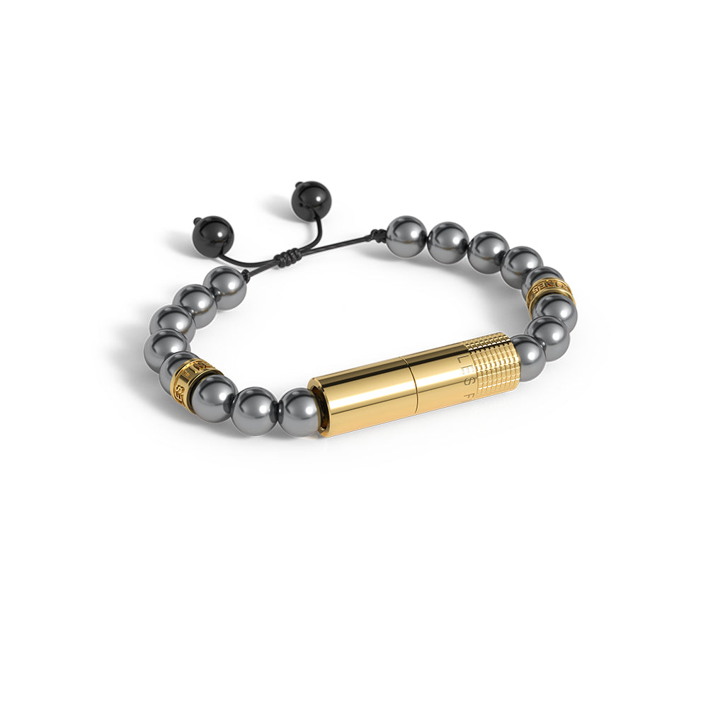 les-fines-lames-punch-bracelet-mercurio-gold-zigarrenschneider-verstellbar image 2