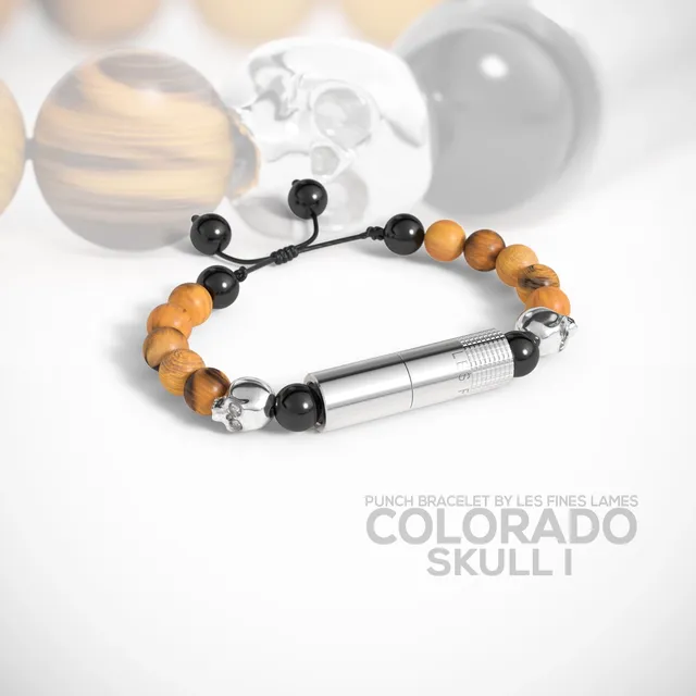 les-fines-lames-punch-bracelet-zigarrendrill-colorado-skull image 1