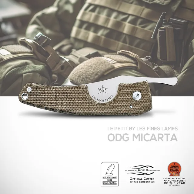 les-fines-lames-le-petit-zigarrenmesser-odg-micarta-gr-n image 1