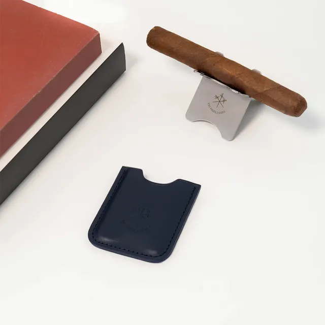 les-fines-lames-cigar-stand-zigarrenst-nder-petrol-blue-mit-etui image 1