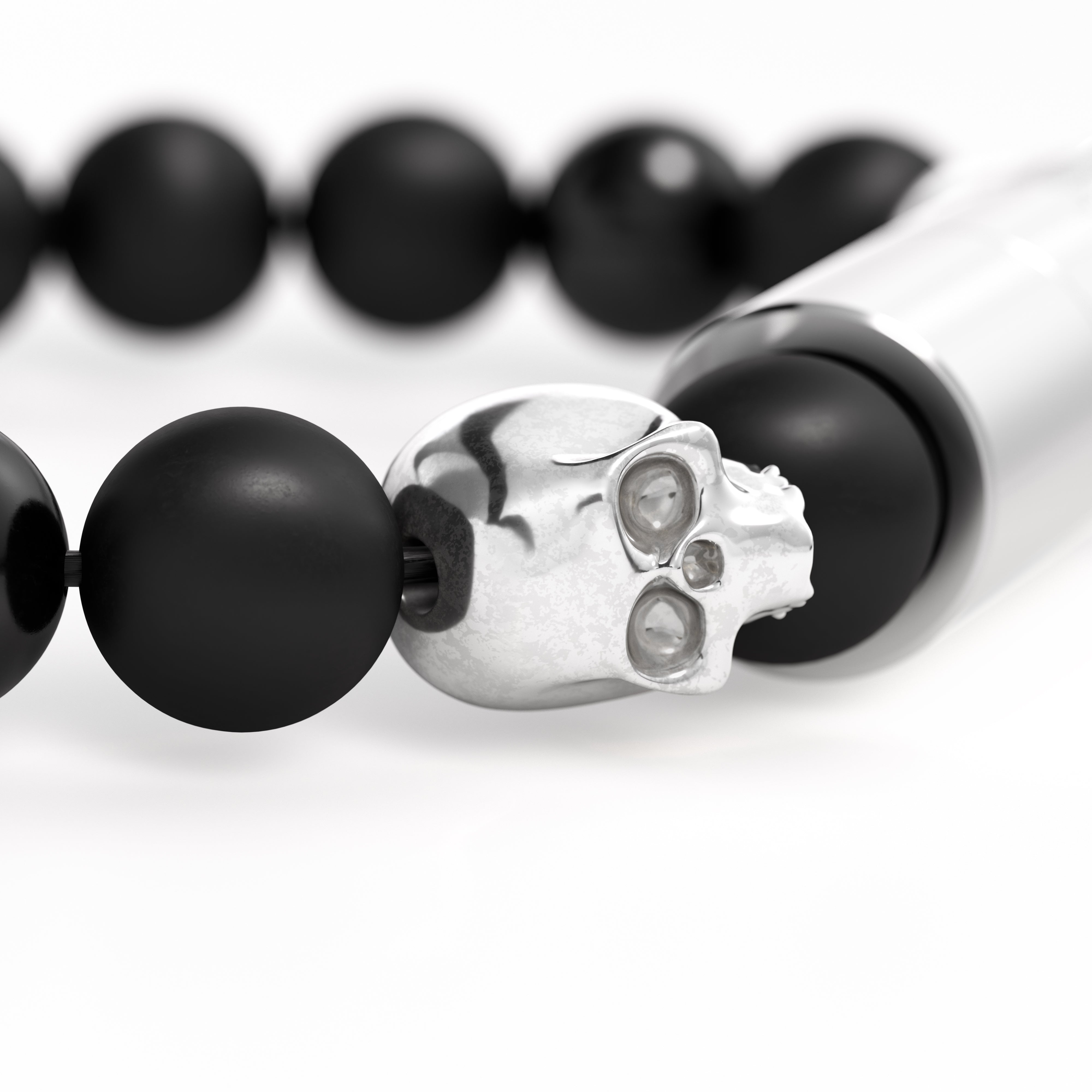 les-fines-lames-punch-bracelet-oscuro-matte-skull-i-bohrer image 3