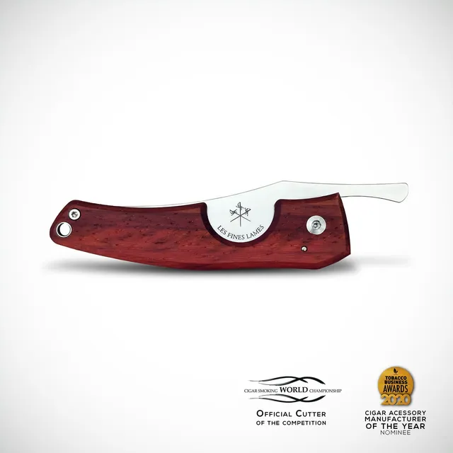 les-fines-lames-le-petit-zigarrenmesser-padauk-holzgriff-klinge image 1