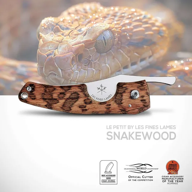 les-fines-lames-le-petit-zigarrenschneider-snakewood-edelstahlklinge image 1